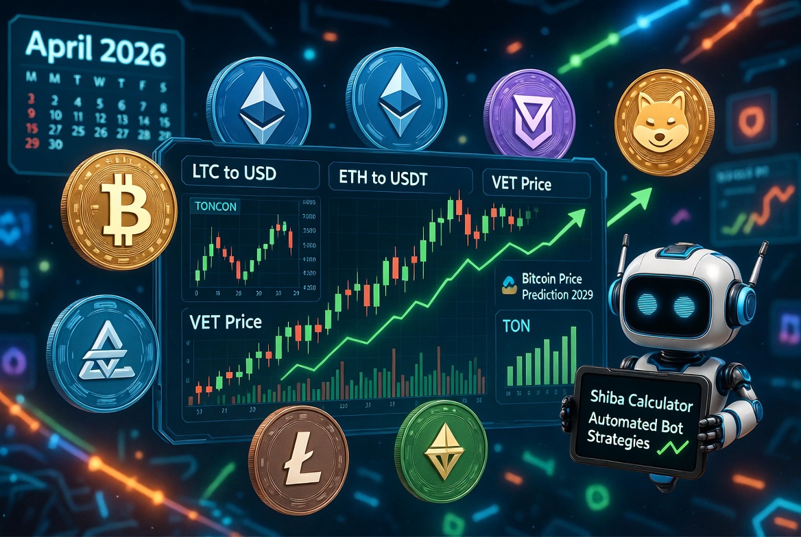 Crypto Market Update April 2026: LTC to USD, ETH to USDT, VET Price, Shiba Calculator, Bitcoin Price Prediction 2029 & More
