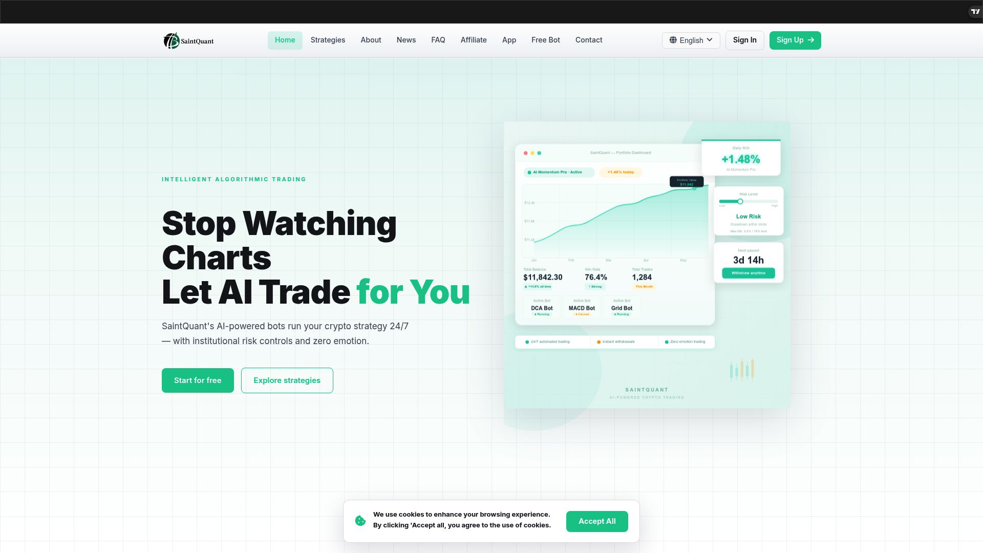 SaintQuant Platform Deep-Dive: Features, Plans & Performance